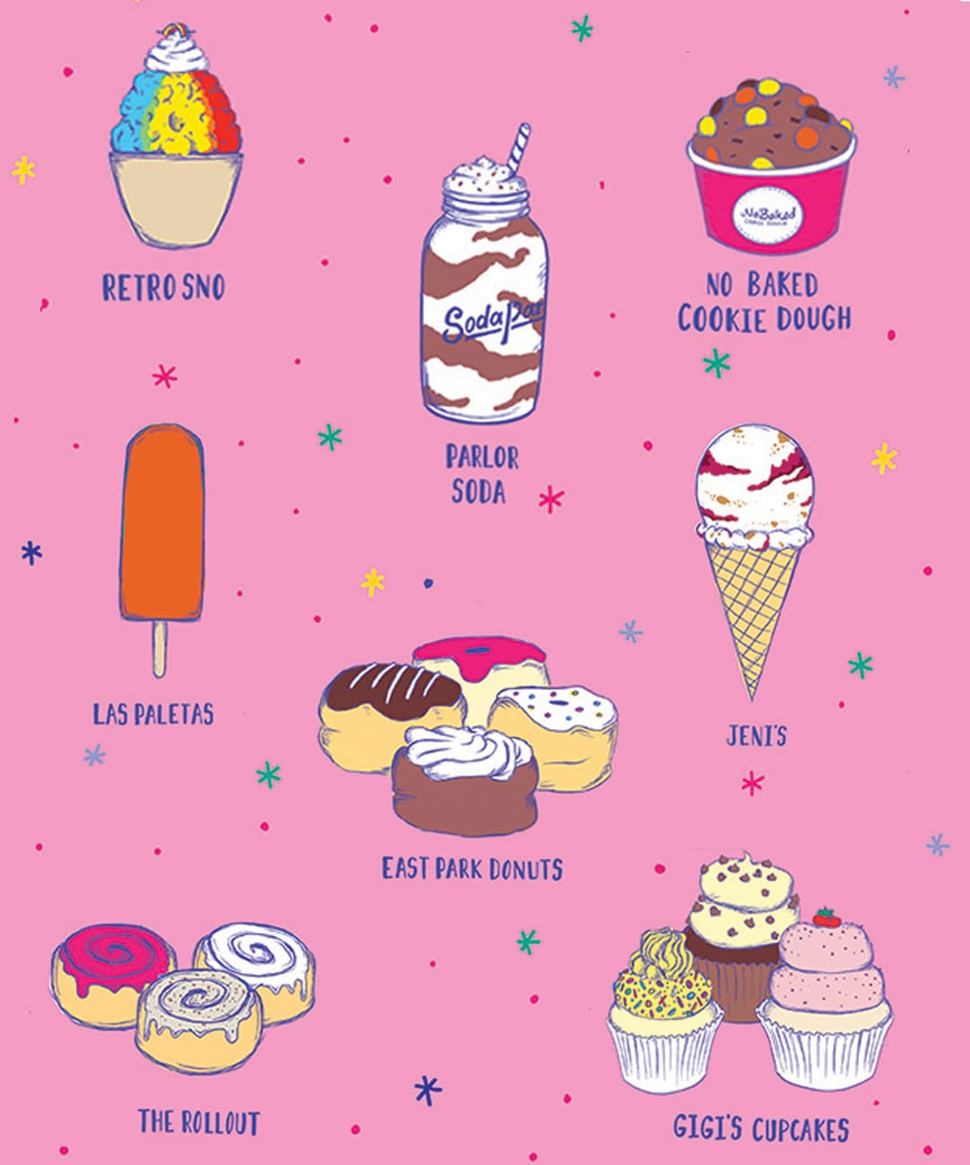 Illustration of desserts